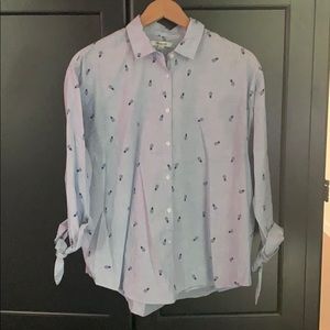 Madewell Pineapple Print Swing Shirt